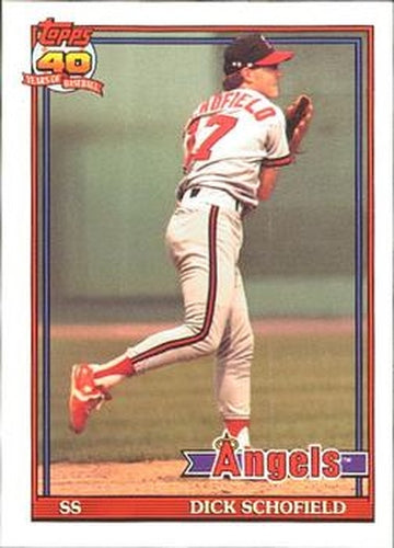 #736 Dick Schofield - California Angels - 1991 O-Pee-Chee Baseball