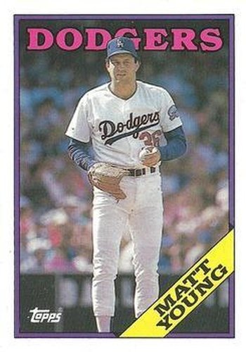 #736 Matt Young - Los Angeles Dodgers - 1988 Topps Baseball