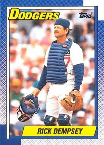 #736 Rick Dempsey - Los Angeles Dodgers - 1990 O-Pee-Chee Baseball