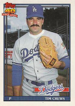 #737 Tim Crews - Los Angeles Dodgers - 1991 O-Pee-Chee Baseball