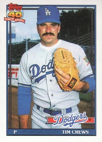 #737 Tim Crews - Los Angeles Dodgers - 1991 Topps Baseball