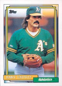 #738 Dennis Eckersley - Oakland Athletics - 1992 Topps Baseball