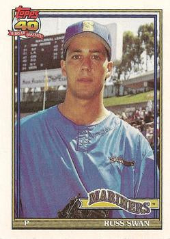 #739 Russ Swan - Seattle Mariners - 1991 Topps Baseball