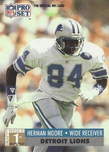 #739 Herman Moore - Detroit Lions - 1991 Pro Set Football