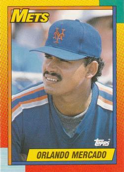 #73T Orlando Mercado - New York Mets - 1990 Topps Traded Baseball