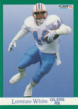#73 Lorenzo White - Houston Oilers - 1991 Fleer Football