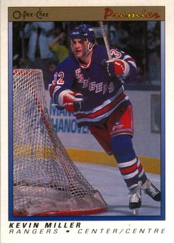 #73 Kevin Miller - New York Rangers - 1990-91 O-Pee-Chee Premier Hockey