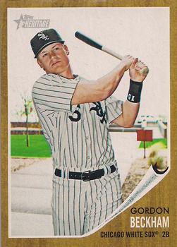 #73 Gordon Beckham - Chicago White Sox - 2011 Topps Heritage Baseball