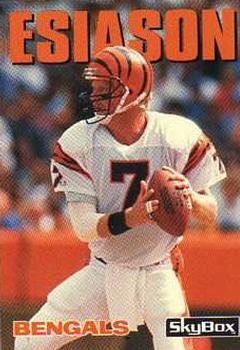 #73 Boomer Esiason - Cincinnati Bengals - 1992 SkyBox Impact Football