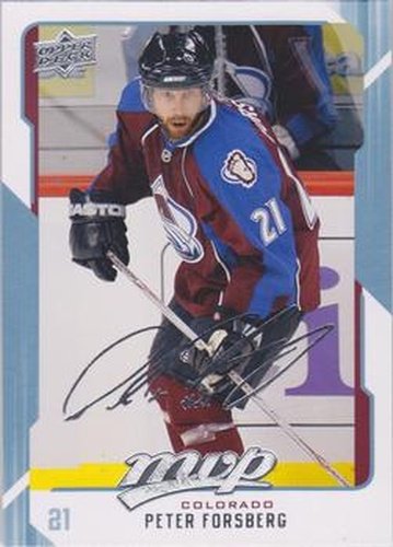 #73 Peter Forsberg - Colorado Avalanche - 2008-09 Upper Deck MVP Hockey