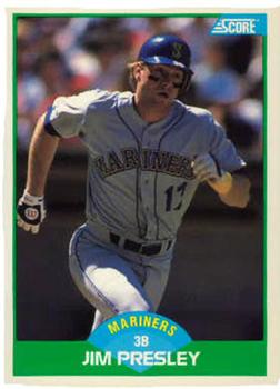 #73 Jim Presley - Seattle Mariners - 1989 Score Baseball