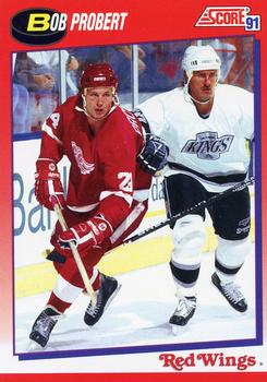#73 Bob Probert - Detroit Red Wings - 1991-92 Score Canadian Bilingual Hockey