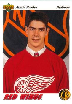 #73 Jamie Pushor - Detroit Red Wings - 1991-92 Upper Deck Hockey