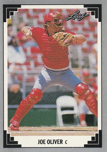 #73 Joe Oliver - Cincinnati Reds - 1991 Leaf Baseball