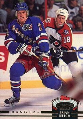 #73 Brian Leetch - New York Rangers - 1992-93 Stadium Club Hockey
