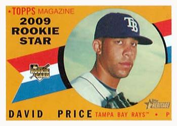 #73 David Price - Tampa Bay Rays - 2009 Topps Heritage Baseball