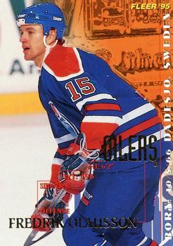#73 Fredrik Olausson - Edmonton Oilers - 1994-95 Fleer Hockey