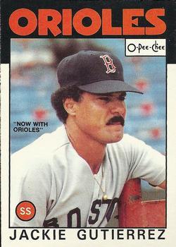 #73 Jackie Gutierrez - Baltimore Orioles - 1986 O-Pee-Chee Baseball