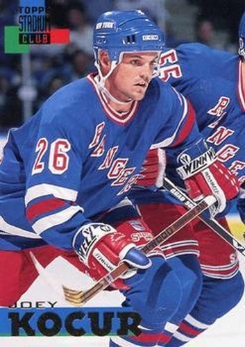 #73 Joey Kocur - New York Rangers - 1994-95 Stadium Club Hockey