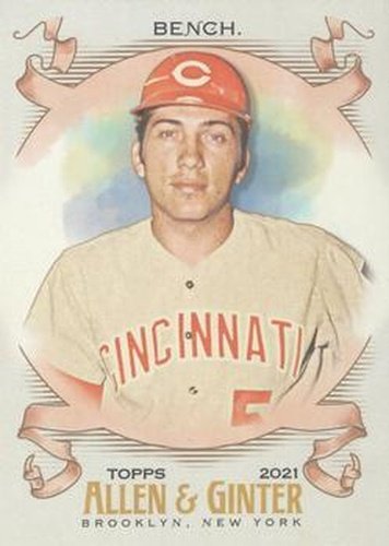 #73 Johnny Bench - Cincinnati Reds - 2021 Topps Allen & Ginter Baseball