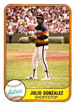 #73 Julio Gonzalez - Houston Astros - 1981 Fleer Baseball