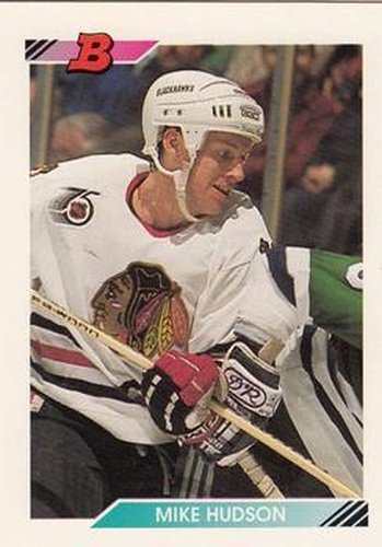 #73 Mike Hudson - Chicago Blackhawks - 1992-93 Bowman Hockey