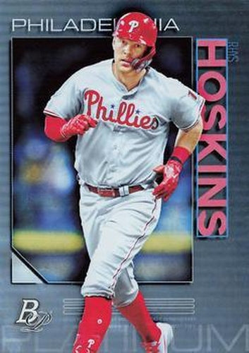 #73 Rhys Hoskins - Philadelphia Phillies - 2020 Bowman Platinum Baseball
