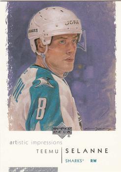 #73 Teemu Selanne - San Jose Sharks - 2002-03 UD Artistic Impressions Hockey