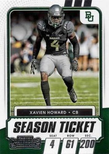 #73 Xavien Howard - Baylor Bears - 2021 Panini Contenders Draft Picks Football