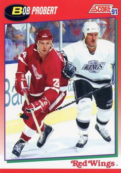 #73 Bob Probert - Detroit Red Wings - 1991-92 Score Canadian Hockey