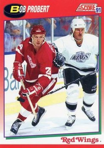 #73 Bob Probert - Detroit Red Wings - 1991-92 Score Canadian Hockey