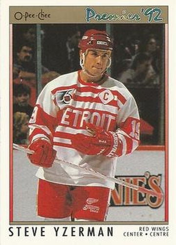 #73 Steve Yzerman - Detroit Red Wings - 1991-92 O-Pee-Chee Premier Hockey