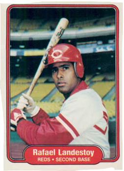 #73 Rafael Landestoy - Cincinnati Reds - 1982 Fleer Baseball