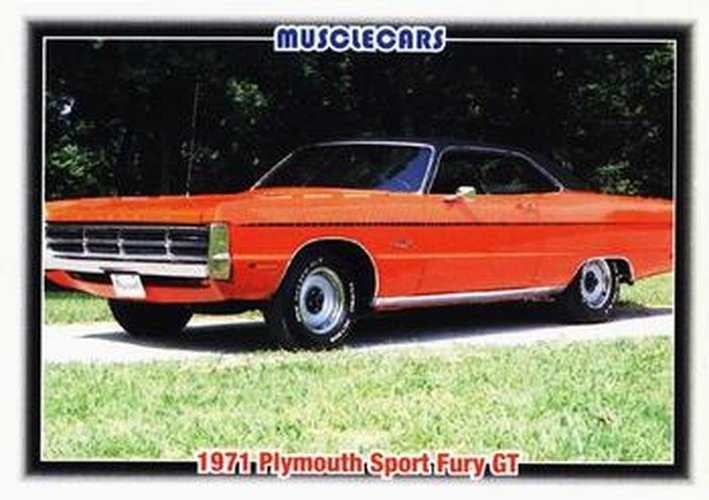 #73 1971 Plymouth Sport Fury GT - 1992 Collect-A-Card Muscle Cars