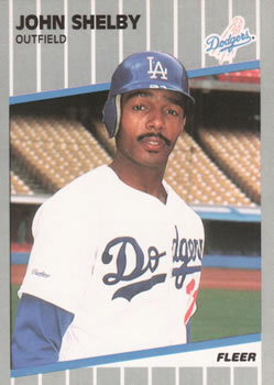 #73 John Shelby - Los Angeles Dodgers - 1989 Fleer Baseball