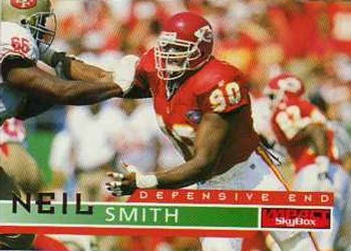 #73 Neil Smith - Kansas City Chiefs - 1995 SkyBox Impact Football