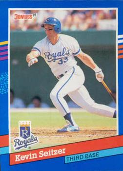 #73 Kevin Seitzer - Kansas City Royals - 1991 Donruss Baseball