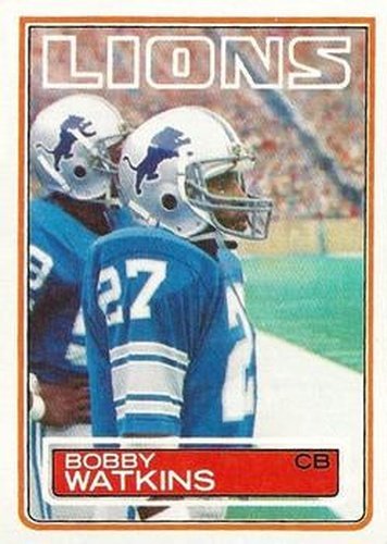 #73 Bobby Watkins - Detroit Lions - 1983 Topps Football