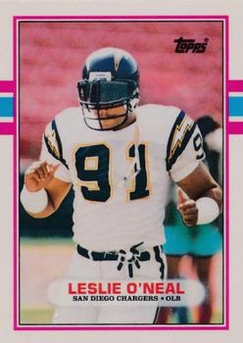 #73T Leslie O'Neal - San Diego Chargers - 1989 Topps Traded Football