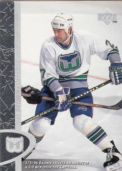 #73 Jeff Brown - Hartford Whalers - 1996-97 Upper Deck Hockey