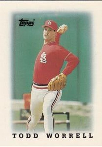 #73 Todd Worrell - St. Louis Cardinals - 1988 Topps Major League Leaders Minis Baseball