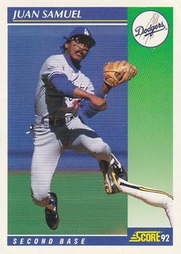 #73 Juan Samuel - Los Angeles Dodgers - 1992 Score Baseball