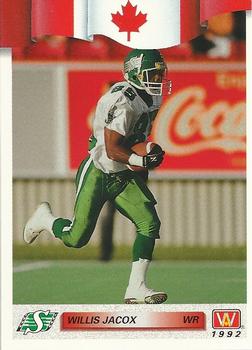 #73 Willis Jacox - Saskatchewan Roughriders - 1992 All World CFL Football