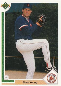 #740 Matt Young - Boston Red Sox - 1991 Upper Deck Baseball