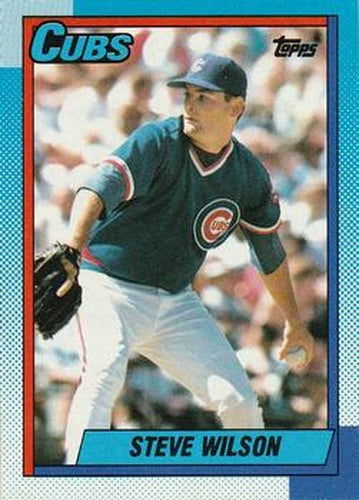 #741 Steve Wilson - Chicago Cubs - 1990 Topps Baseball