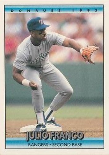 #741 Julio Franco - Texas Rangers - 1992 Donruss Baseball