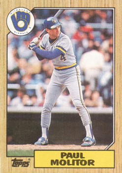 #741 Paul Molitor - Milwaukee Brewers - 1987 Topps Baseball