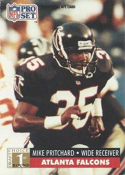 #742 Mike Pritchard - Atlanta Falcons - 1991 Pro Set Football