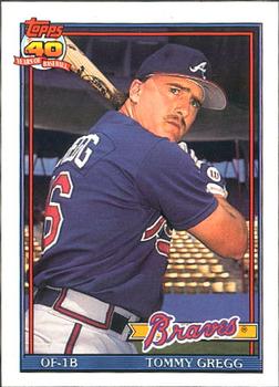 #742 Tommy Gregg - Atlanta Braves - 1991 O-Pee-Chee Baseball