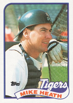 #743 Mike Heath - Detroit Tigers - 1989 Topps Baseball